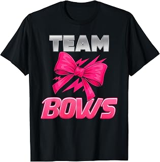 Burnouts Or Bows Gender Reveal Decorations Team Girl Boy T-Shirt