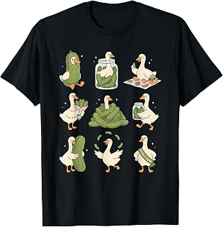 Funny Pickle Lover Silly Goose Cucumber Boys Girls Kids T-Shirt