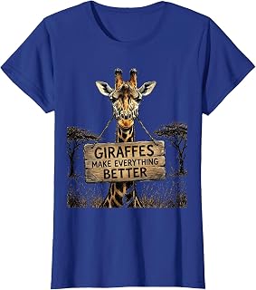 Giraffes Make Everything Better Safari Design T-Shirt