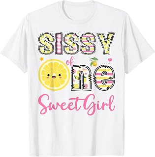 Sissy of One Sweet Girl Pink Lemon 1st Birthday Girl T-Shirt