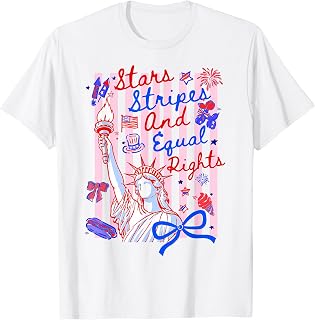 Stars Stripes and Equal Rights 4th of July Liberty Women T-Shirt