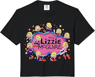 Lizzie McGuire Cartoon Lizzie Multi-Poses and Logo Comfort Colors Crop Top