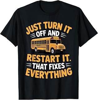 Funny Bus Driver Costume for Men Women Kids Bus Driver T-Shirt