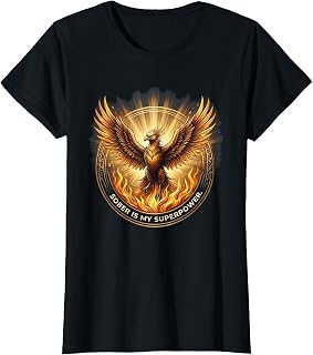 Sober Is My Superpower Phoenix Recovery Design T-Shirt