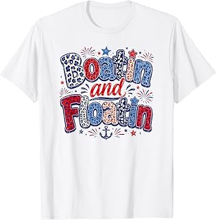 Patriotic Boatin and Floatin Summer Boat Lake Life T-Shirt