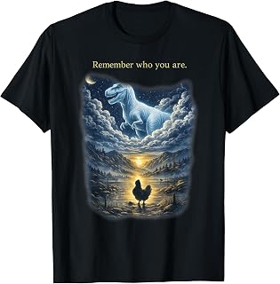 Remember Who are You Dinosaur Chicken for Men Women T-Shirt