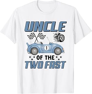 Two Fast Uncle of The Birthday Boy Racing Car Party T-Shirt