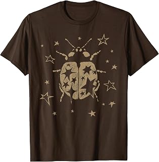 Whimsy Twee Ladybug y2k Grunge 2000s Alt Vintage Star Dots T-Shirt