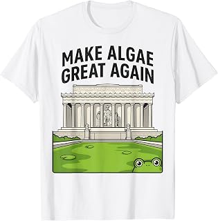 Funny Make Algae Great Again Lincoln Reflecting Pool Frog T-Shirt