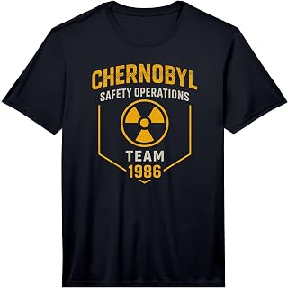 Mens Nuclear Power Plant, Chernobyl Safety Operations Team 1986 Performance T-Shirt