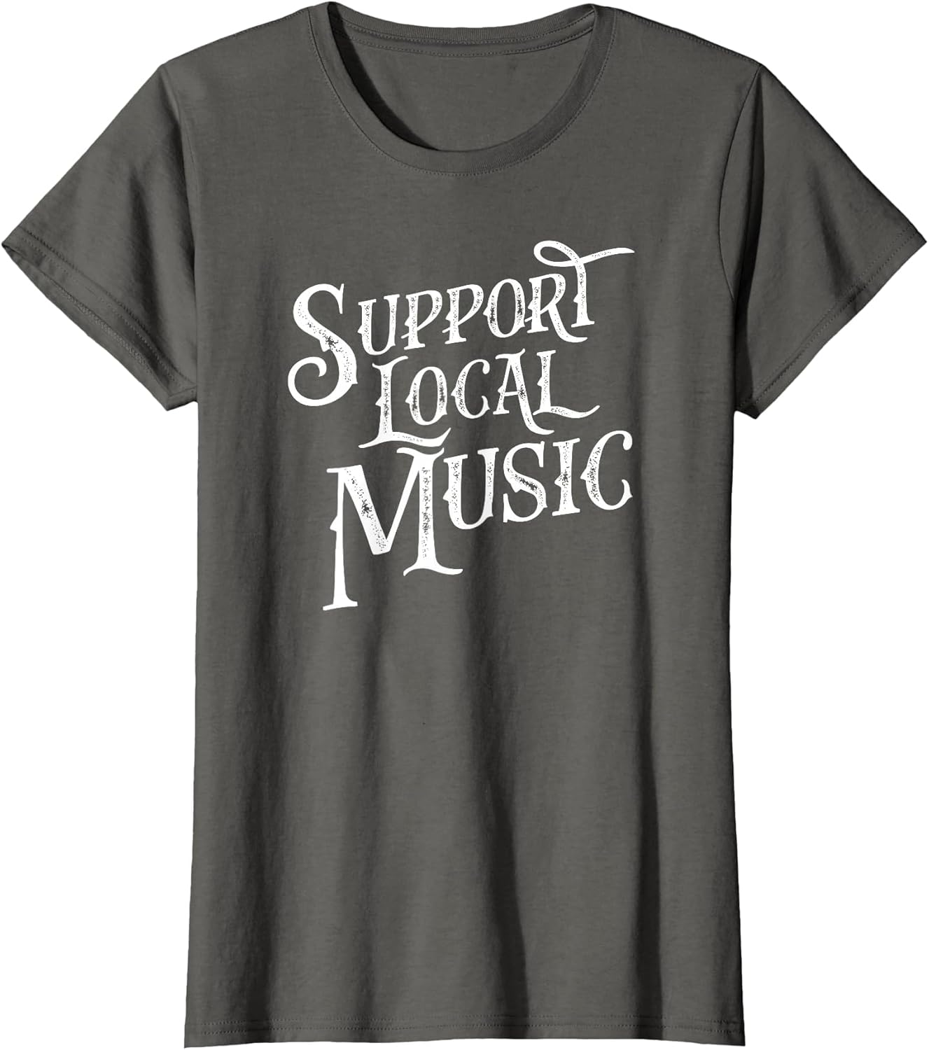 Support Local Music - Band & Musician Retro Typography Shirt T-Shirt