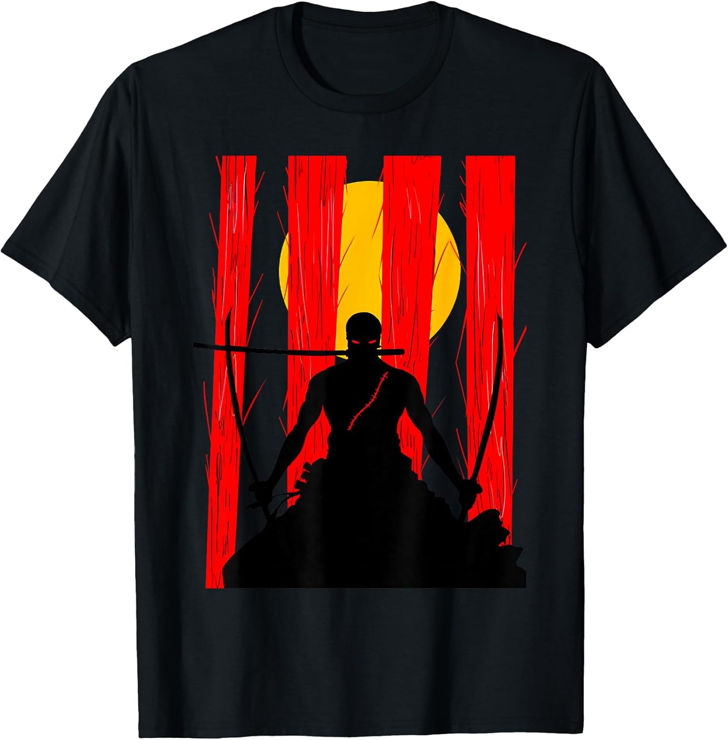 Japanese Retro Art Zoro Anime Graphic T-Shirt