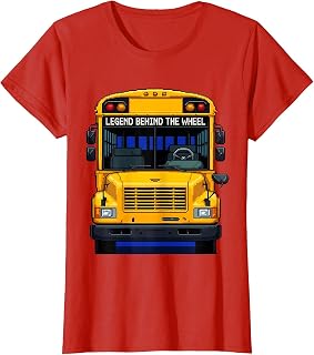 Legend Behind The Wheel School Bus Driver Design T-Shirt