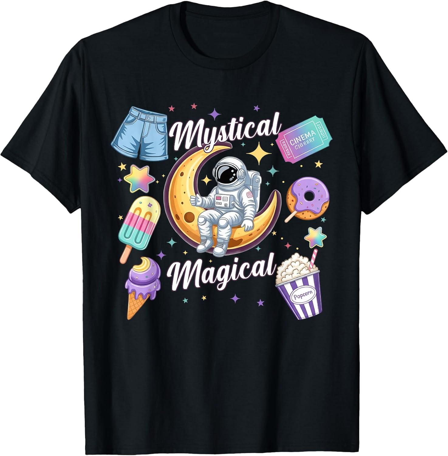 Mystical Magical Retro Aesthetic Space Gifts Men Women Kids T-Shirt