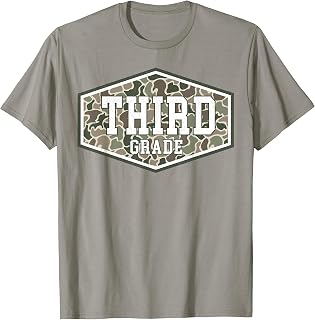Camo Third Grade Teacher 3rd Grade Back to School Boys T-Shirt