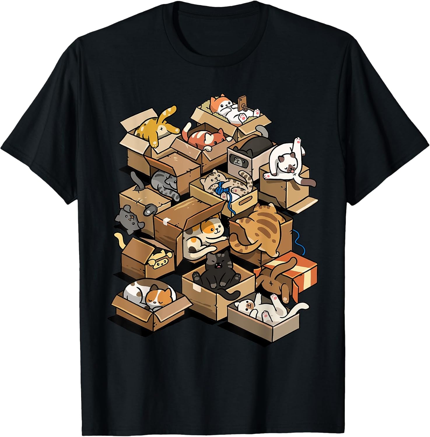 Kawaii Cardboard Cat Kitten Funny Cat Meme Cat Lover Owner T-Shirt