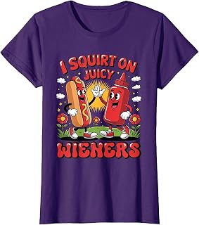 I Swallow Juicy Wiener Funny Embarrassing Dirty Adult Humor T-Shirt