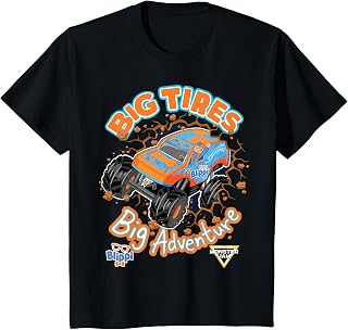 Kids Blippi Big Tires Big Adventure T-Shirt
