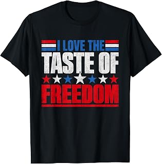 I Love The Taste of Freedom Couple Matching Patriotic Fourth T-Shirt