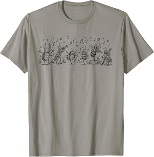 Vintage Insect Band Entomology Bug Music Retro Graphic Art T-Shirt