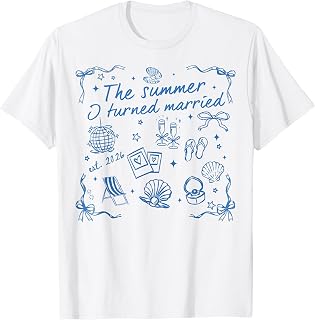 The Summer I Turned Married Bride to Be Bachelorette Party T-Shirt