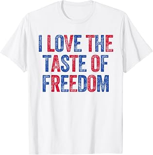 I Love The Taste of Freedom Matching Couples 4th of July T-Shirt