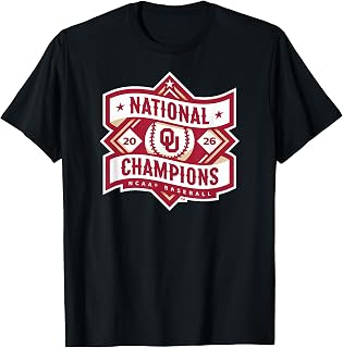 Oklahoma Sooners National Champs 2026 Baseball CWS Logo T-Shirt