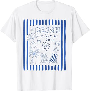 Beach Crew 2026 Summer Seashell Ocean Lover Hawaii Vacation T-Shirt