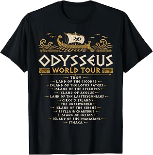 Greek Mythology Odysseus World Tour Ancient Greece History T-Shirt