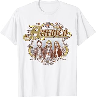 Official America the Band America Band Badge T-Shirt