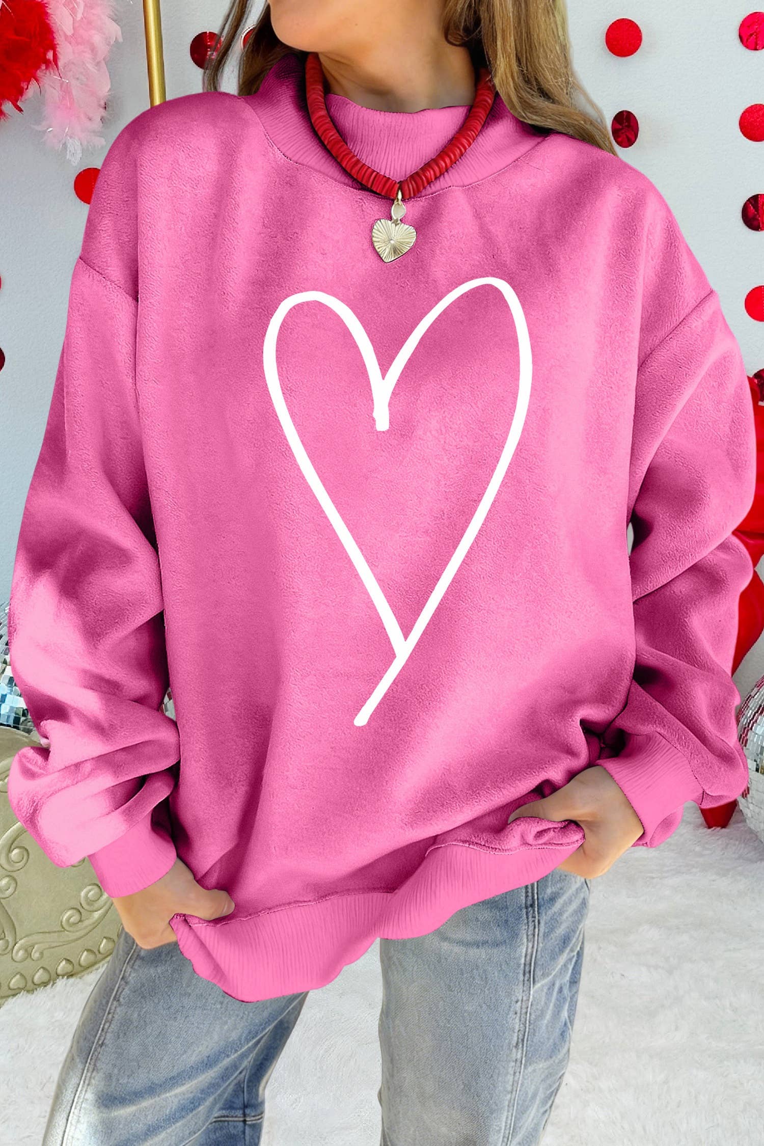 Valentine's Day Reversible Lover Heart Sweatshirt (S-Xl) T-Shirts, Hoodie | PodTeesHub.com