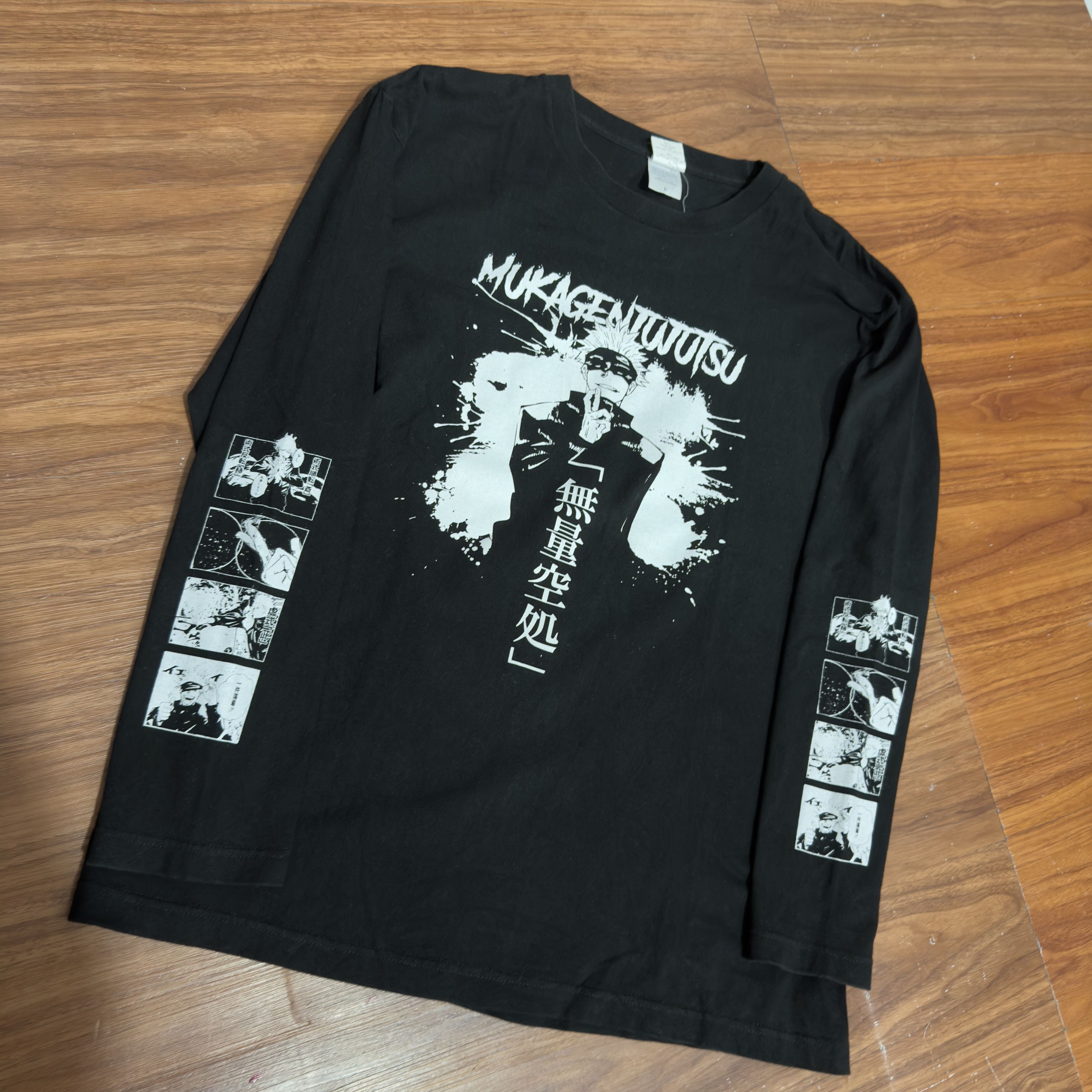 Japanese Brand X Vintage Rare Jujutsu Kaisen Satoru Gojo Mukagen Anime Tee Hoodie, Sweatshirt | PodTeesHub.com