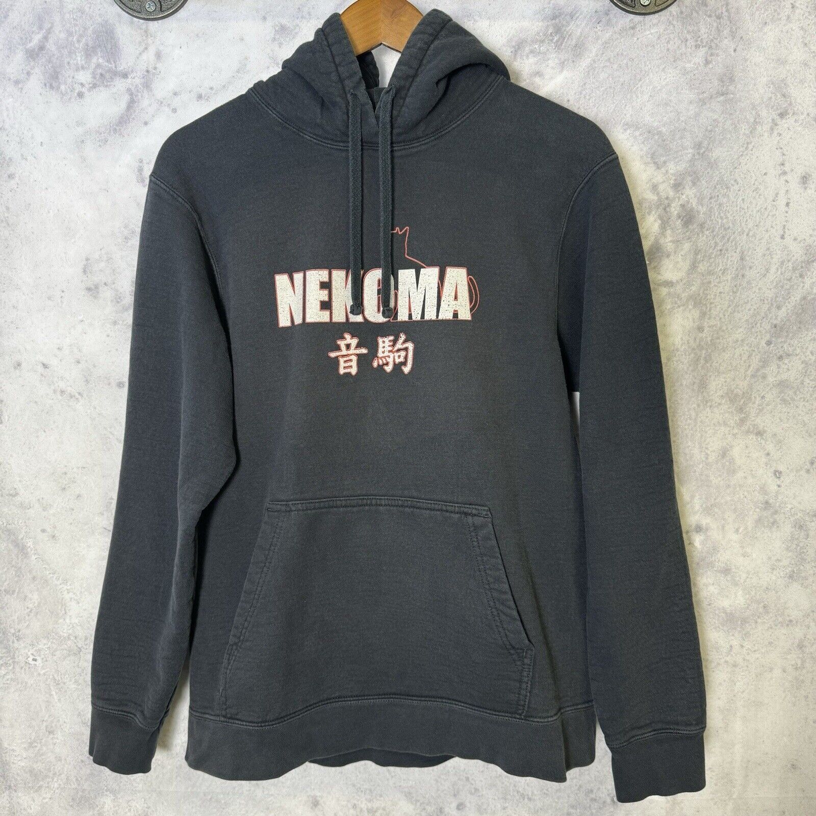 Japanese Brand Nekoma Hoodie Mens Medium Japanese Anime Black Cat T-Shirts, Sweatshirt | PodTeesHub.com
