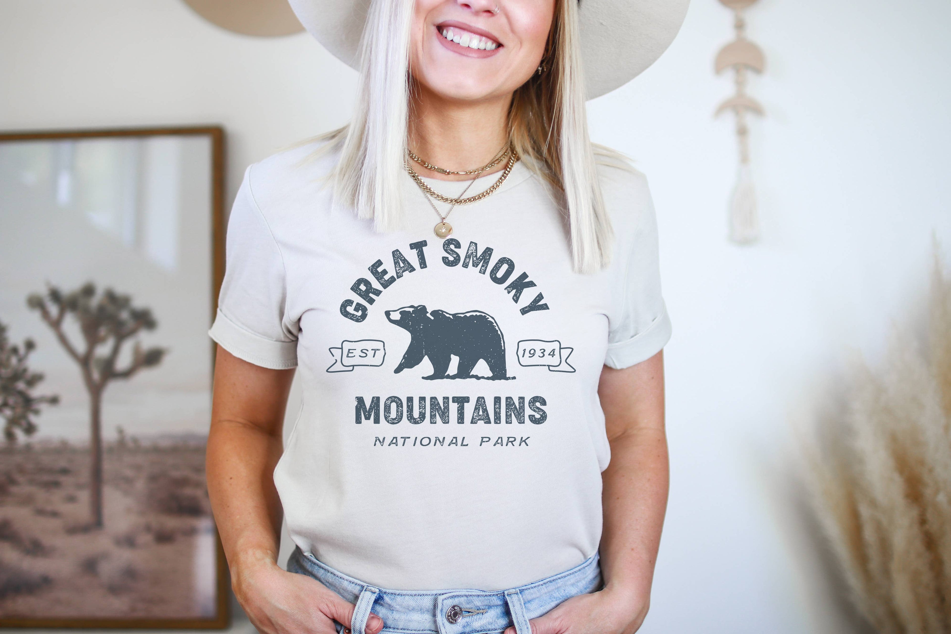 Smoky Mountains Graphic Tee Women's Tees | National Park Hoodie, Sweatshirt | PodTeesHub.com