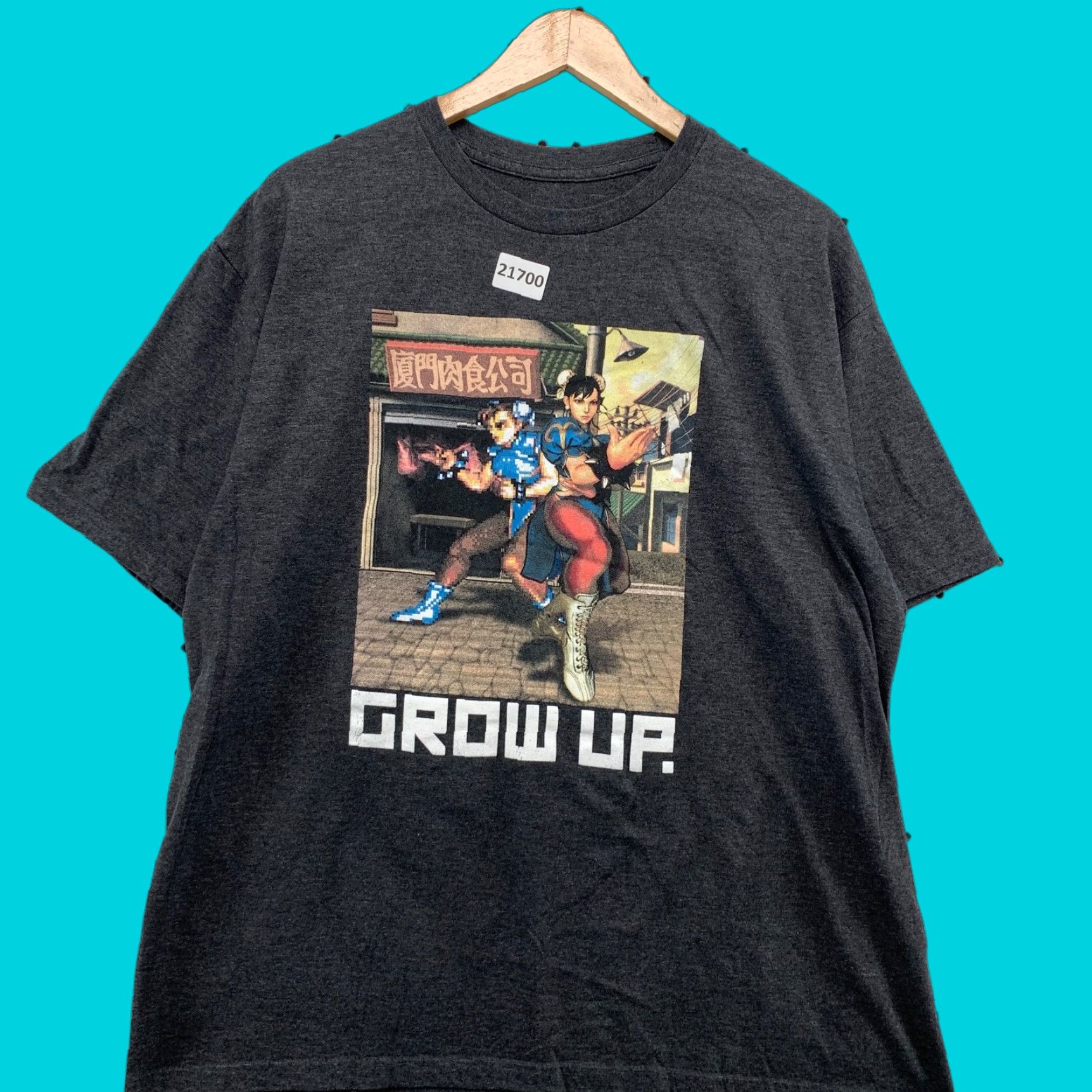 Vintage Capcom Street Fighter Shirt Gray Adult Xl Grow Up Video Game Tee 22x28 5 Hoodie, Sweatshirt | PodTeesHub.com