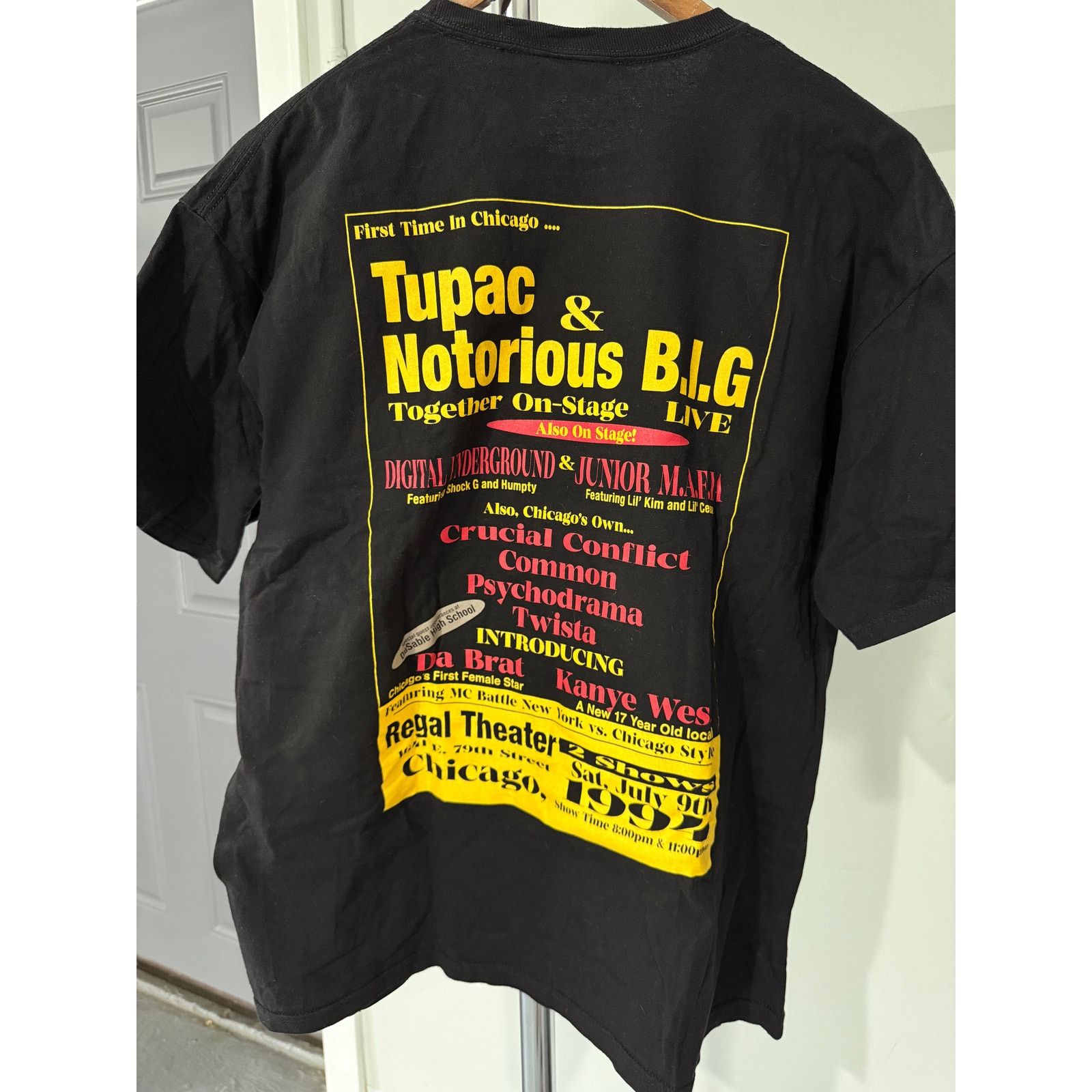 Vintage Used Ldrs Tupac Bigge Kanye Regal Theatre Shirt Size Xl Hoodie, Sweatshirt | PodTeesHub.com