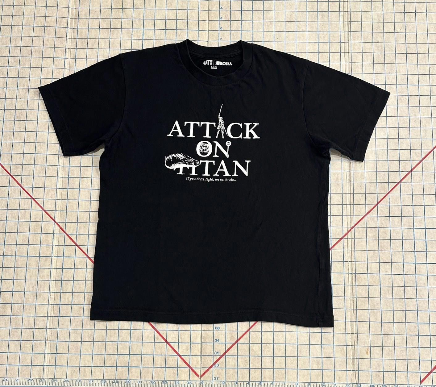 Uniqlo Japan Attack On Titan Shirt Black Small Aot Hoodie, Sweatshirt | PodTeesHub.com