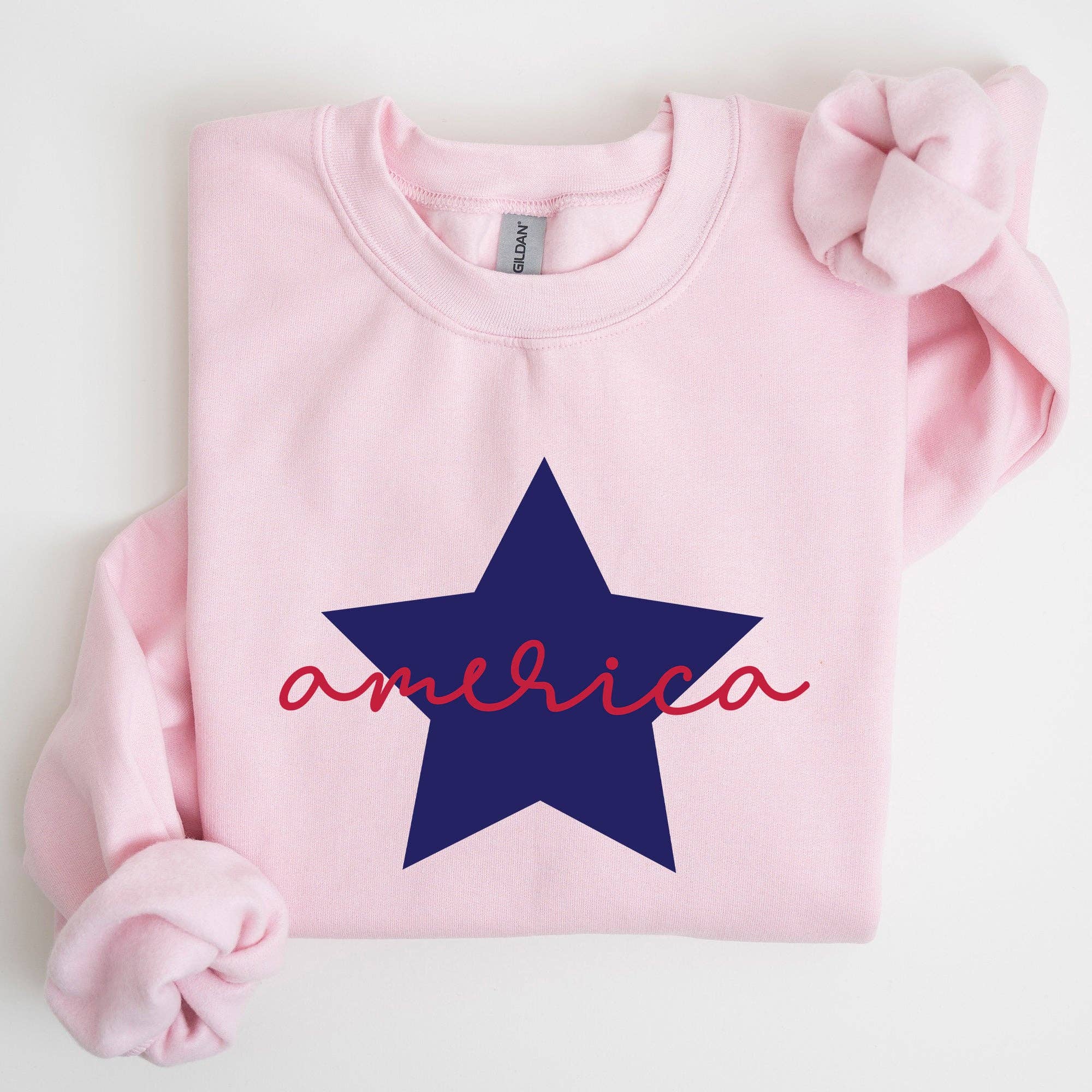 Retro America Star, Red White Blue 4th of July Sweatshirt T-Shirts, Hoodie | PodTeesHub.com