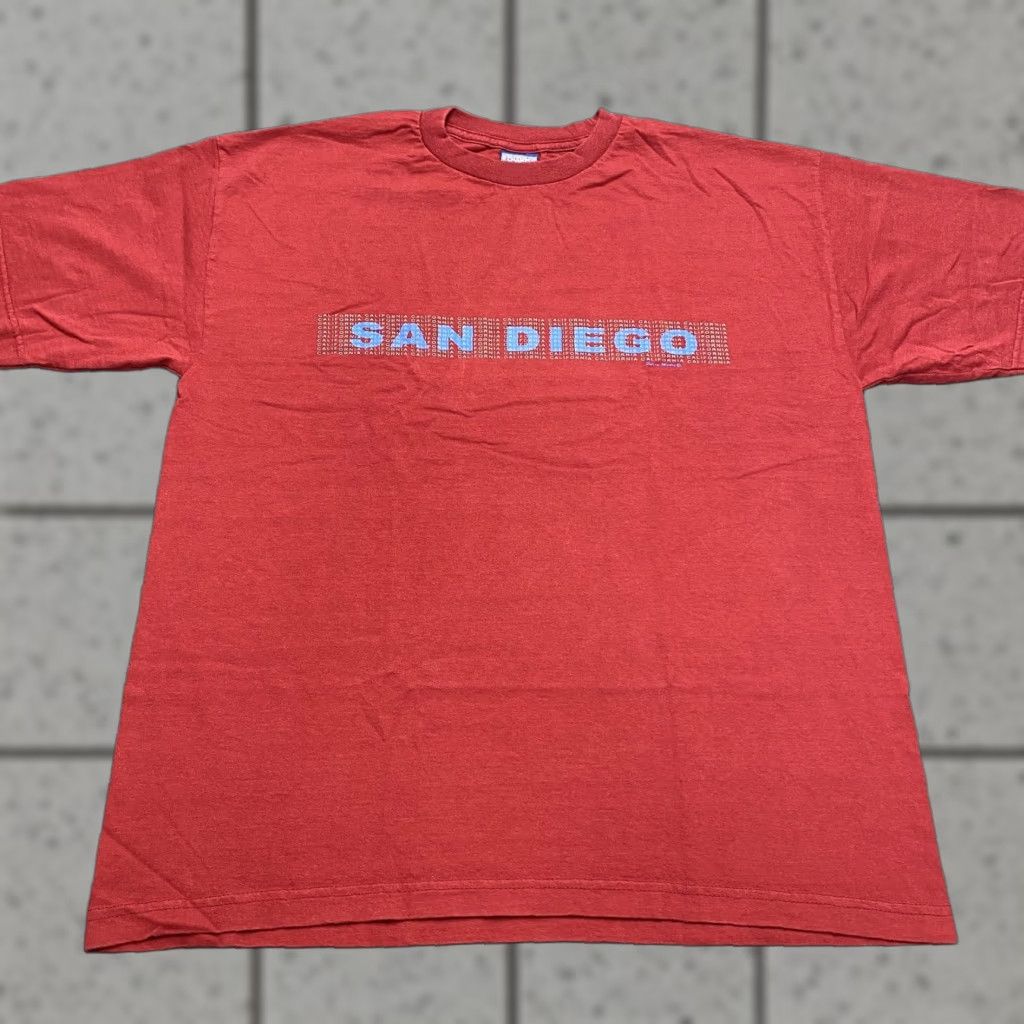 Vintage Champs Sports San Diego Shirt Mens Large Red California Souvenir Graphic Tee Hoodie, Sweatshirt | PodTeesHub.com