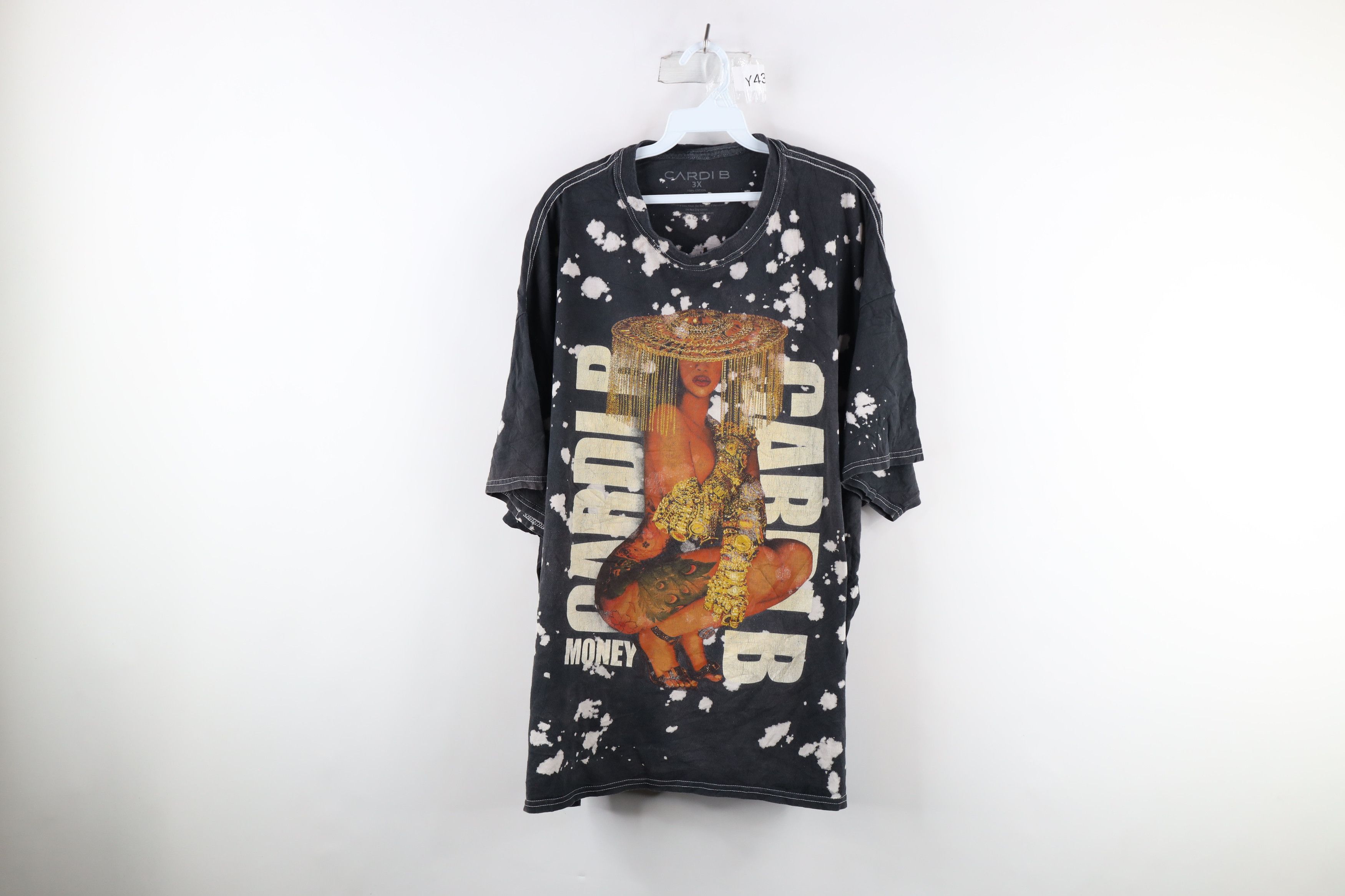 Vintage Cardi B Wash Spell Out Money Rap Hip Hop Tee T Shirt Black Hoodie, Sweatshirt | PodTeesHub.com