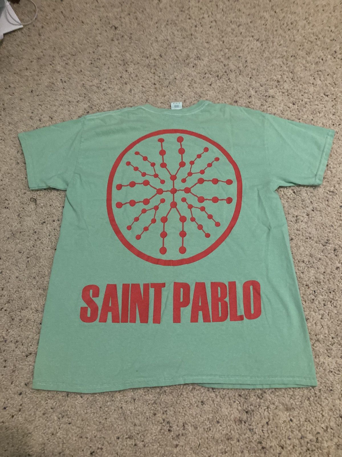 West 2016 Kanye West Saint Pablo Tour Merch Tee Green Red Medium Hoodie, Sweatshirt | PodTeesHub.com