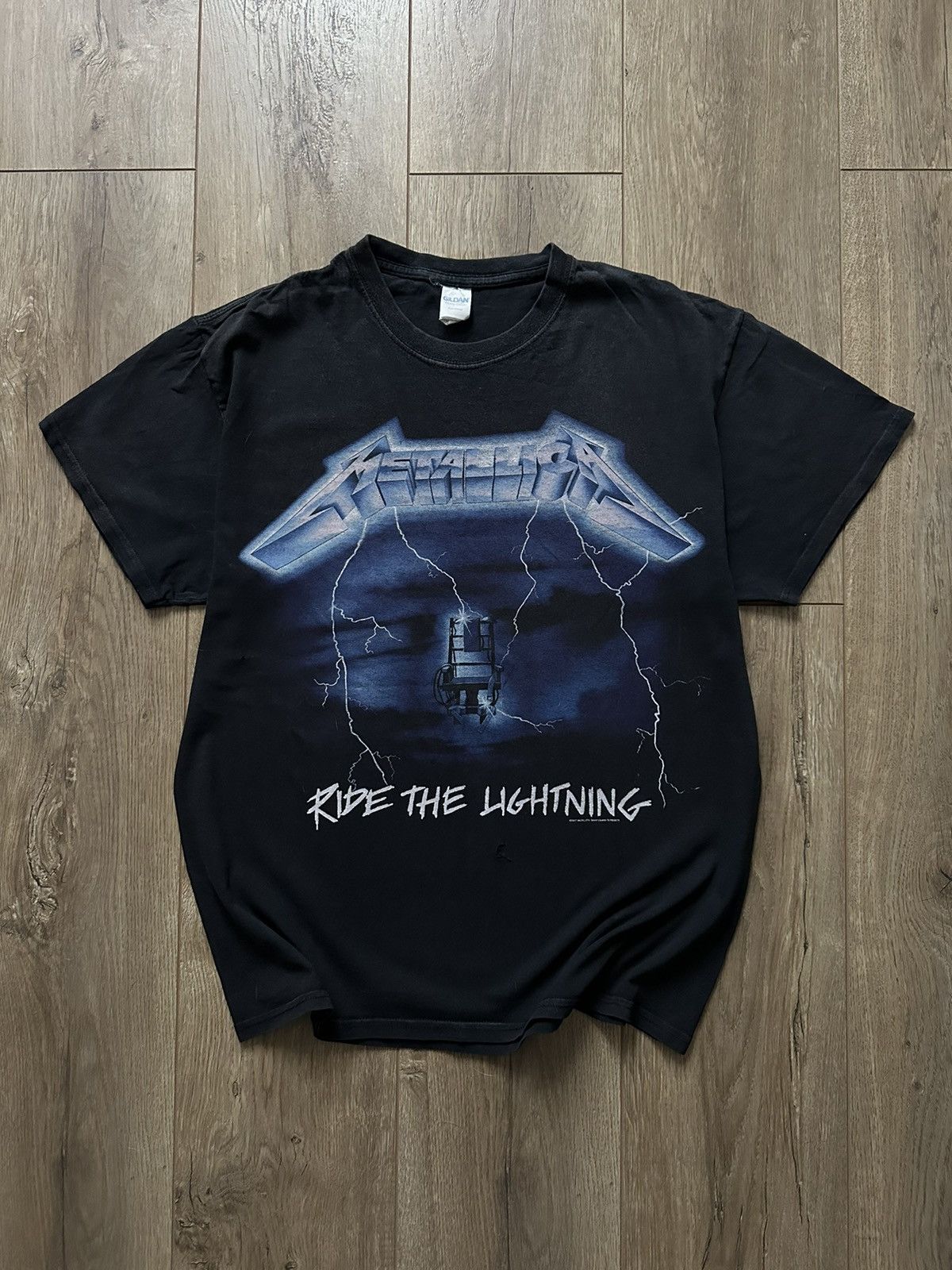 Metallica X Vintage Vintage Metallica Ride The Lightning Band Rock T Shirt Hoodie, Sweatshirt | PodTeesHub.com