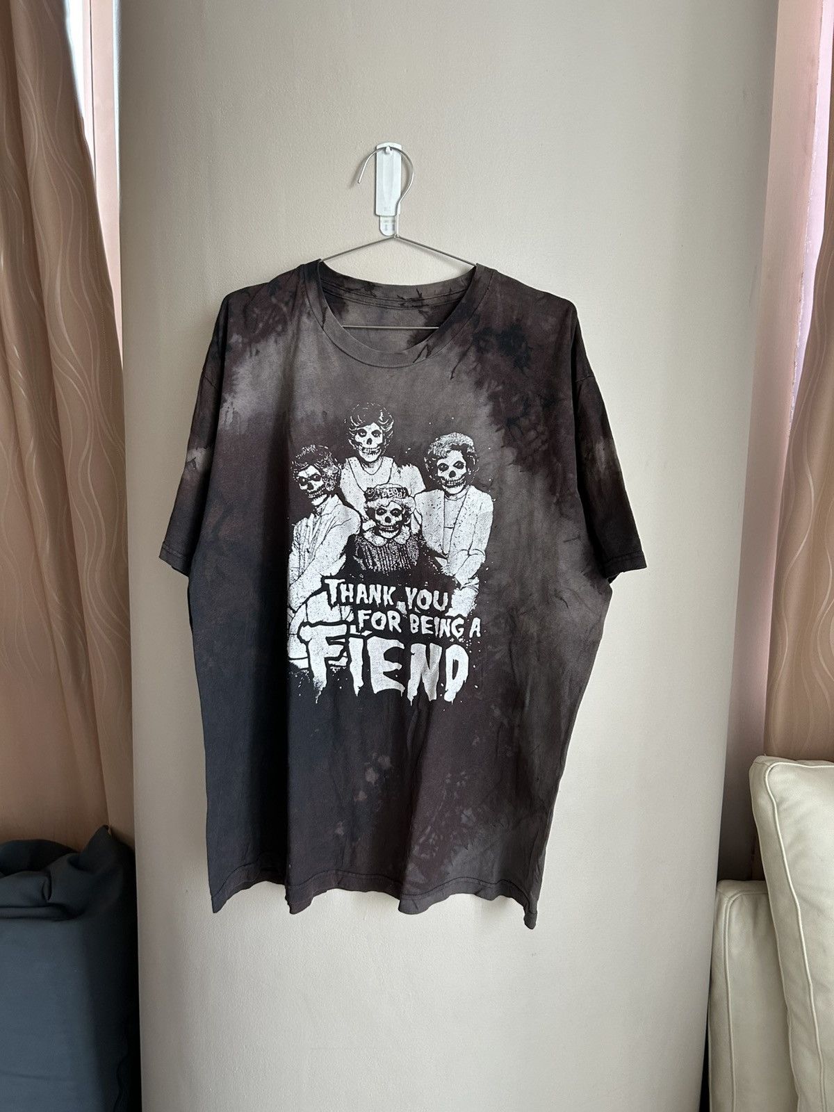 Band Tees Vintage Misfits Fiend Club Thrashed Band Tee Shirt Punk Hoodie, Sweatshirt | PodTeesHub.com