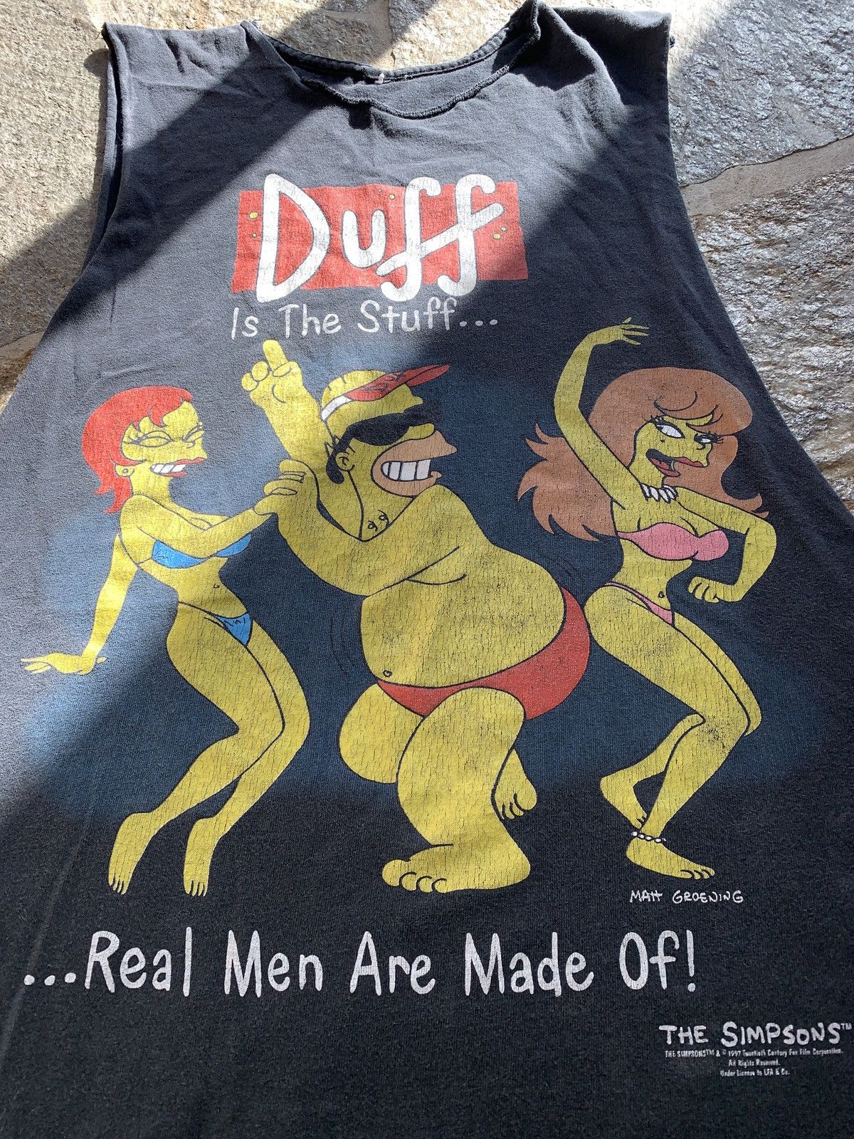 Vintage 1997 Simpsons Duff Cutoff T-Shirts, Hoodie, Sweatshirt