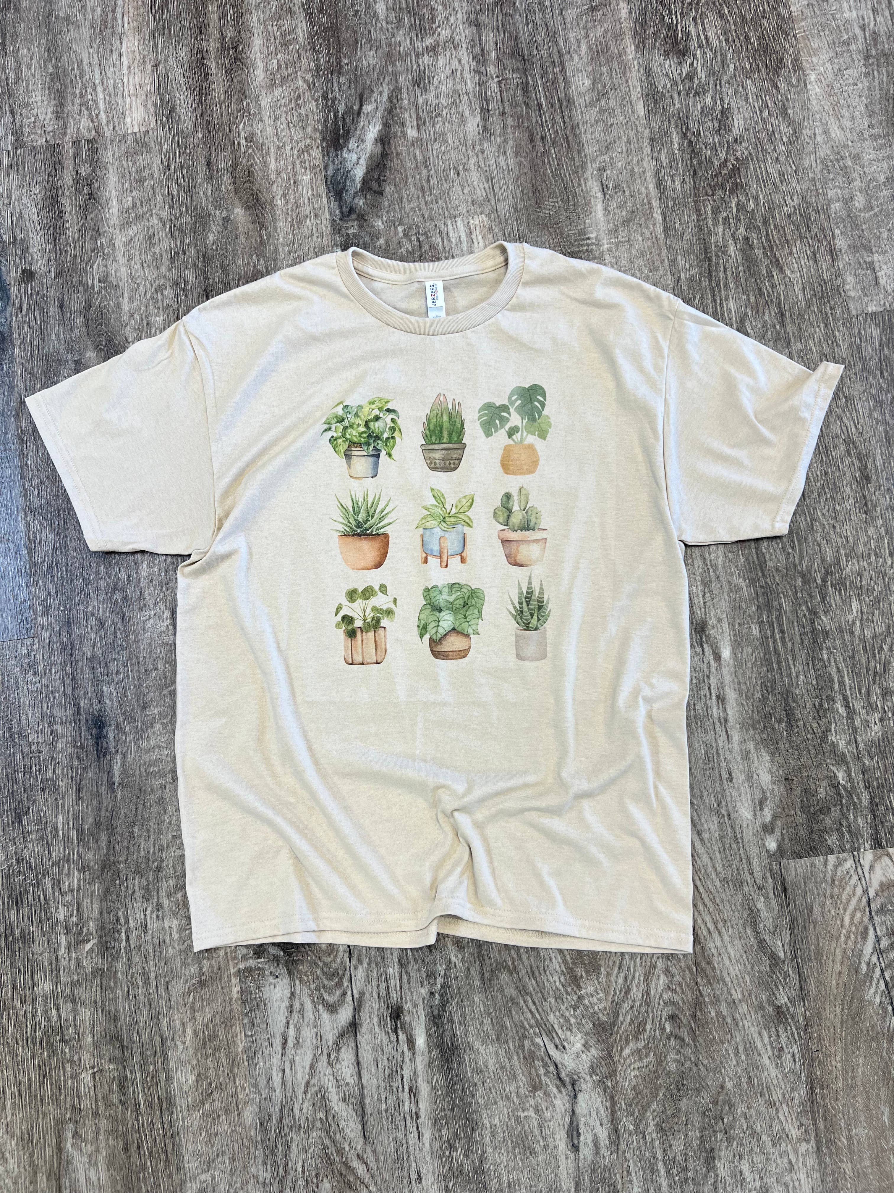 Plant Collage On Sand Tee Hoodie, Sweatshirt | PodTeesHub.com