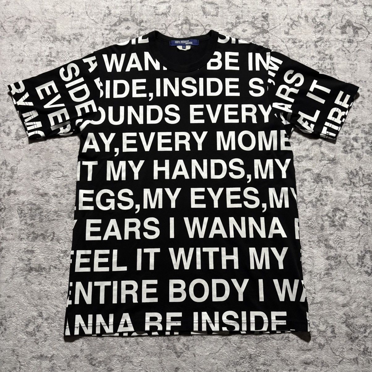 Watanabe Junya Watanabe Aw17 Poem Print T Shirt Black Size M Hoodie, Sweatshirt | PodTeesHub.com