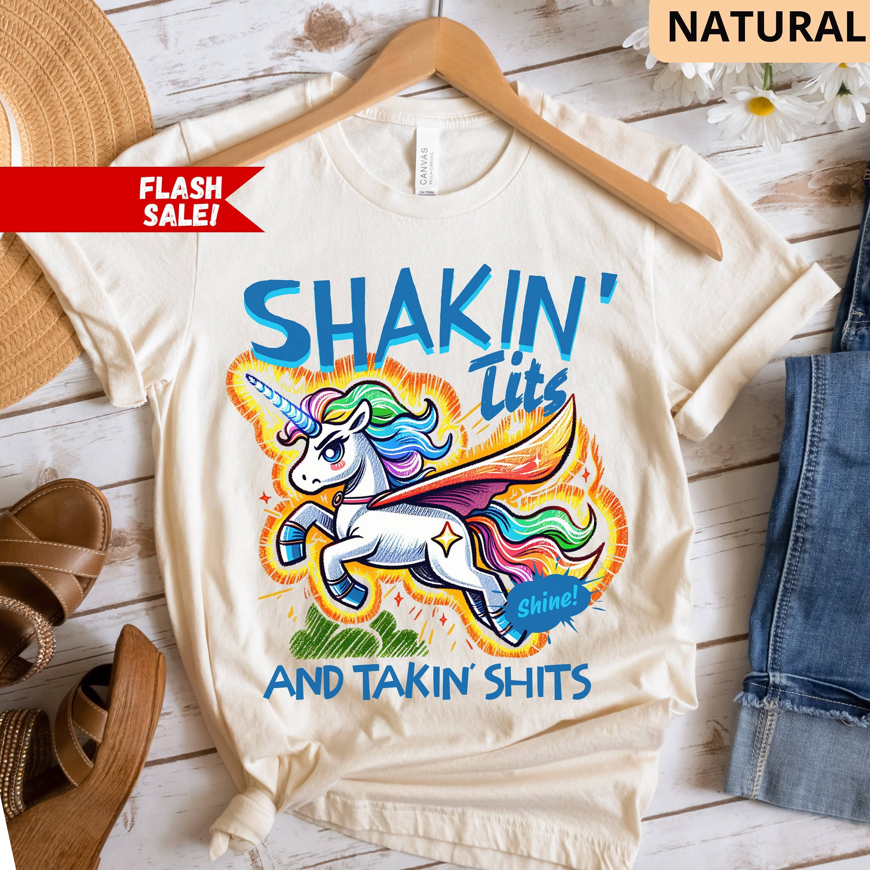 Shakin' Tits and Takin' Shits - Funny Graphic Shirt Hoodie, Sweatshirt | PodTeesHub.com