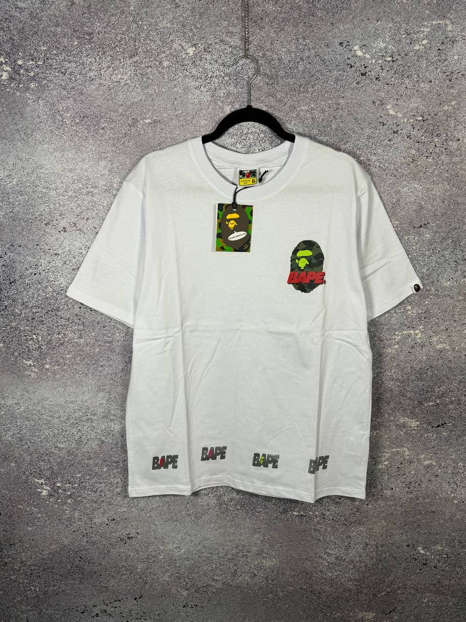 Other Bape Style White Printed Tee Large Hoodie, Sweatshirt | PodTeesHub.com