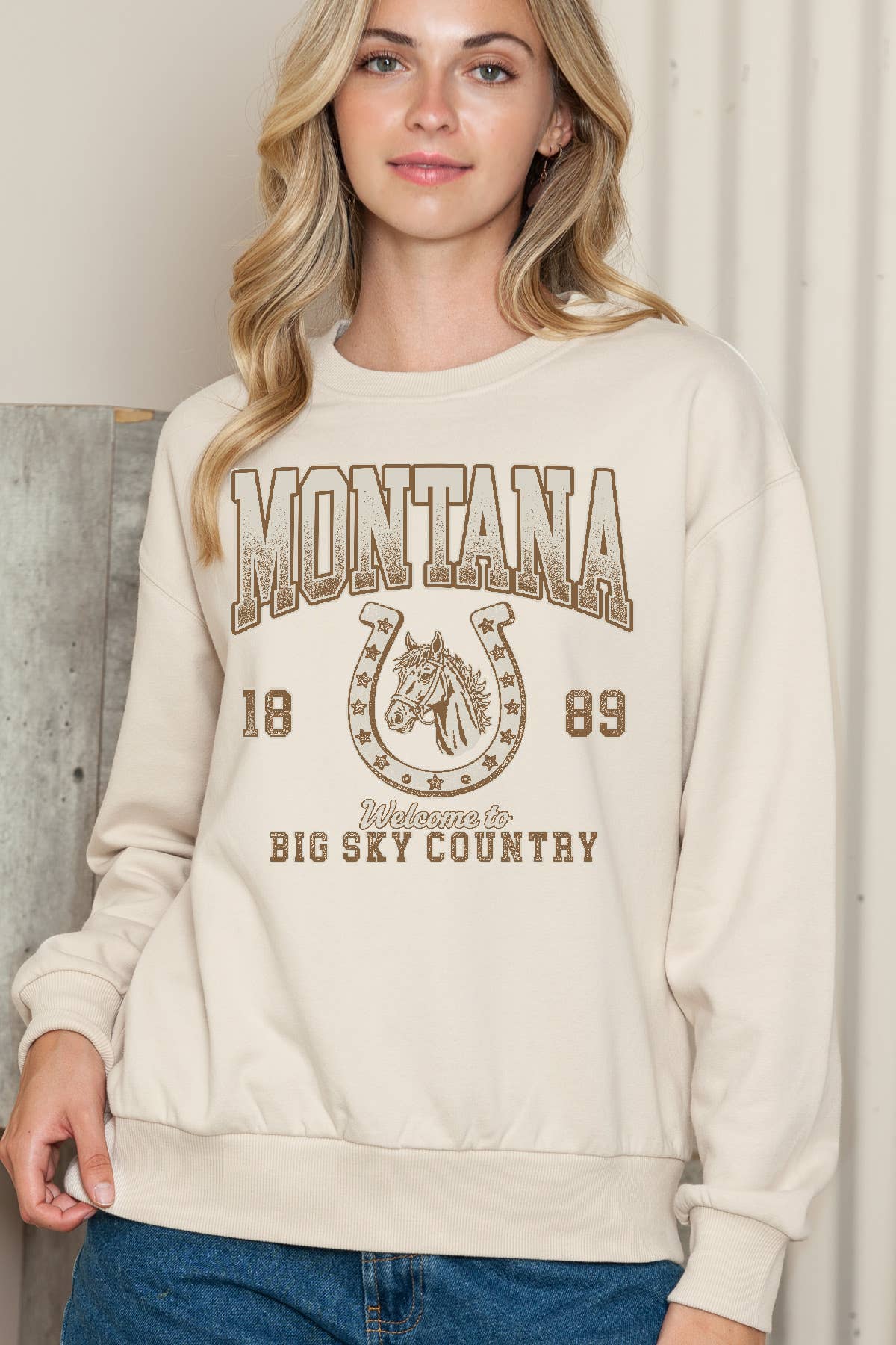 Women Montana Graphic Print Solid Pullover Sweater T-Shirts, Hoodie, Sweatshirt | PodTeesHub.com