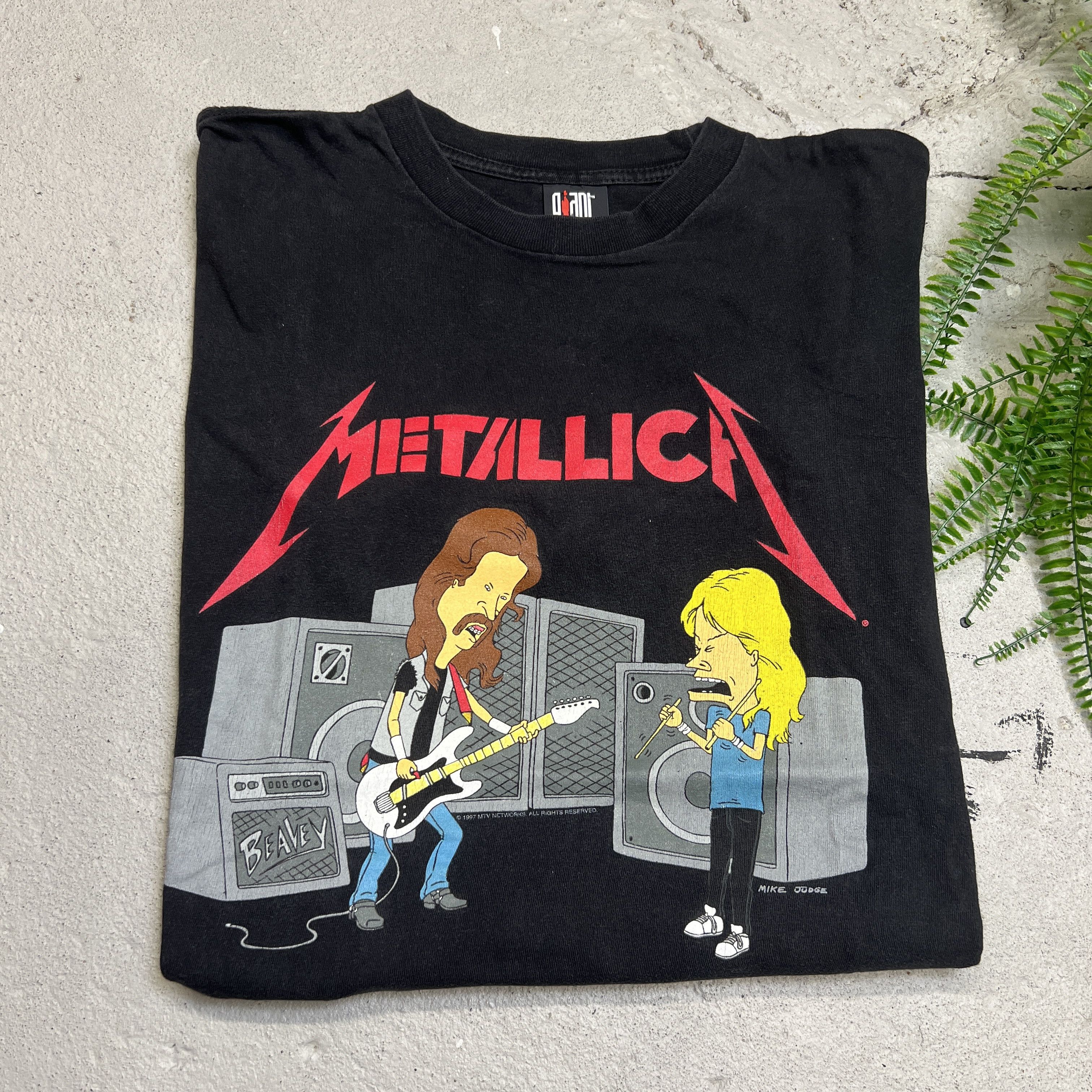 Metallica X Vintage 1997 Metallica Beavis And Butthead Tee Hoodie, Sweatshirt | PodTeesHub.com